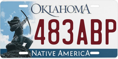 OK license plate 483ABP