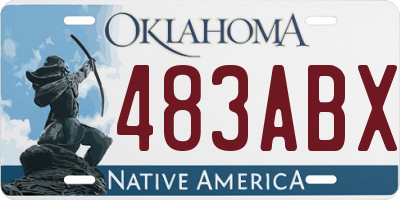 OK license plate 483ABX