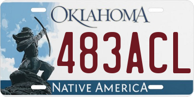 OK license plate 483ACL