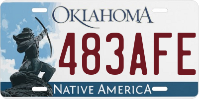 OK license plate 483AFE