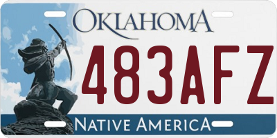 OK license plate 483AFZ