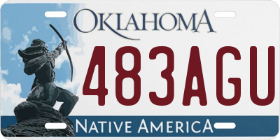 OK license plate 483AGU