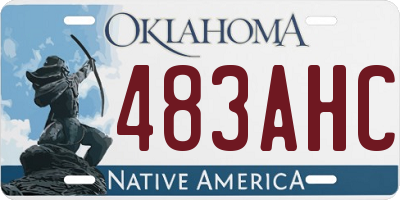 OK license plate 483AHC