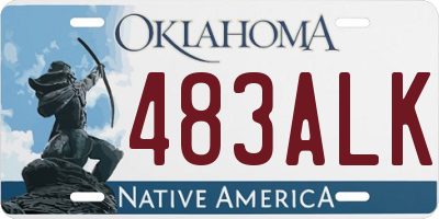 OK license plate 483ALK