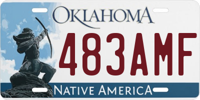 OK license plate 483AMF