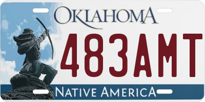 OK license plate 483AMT