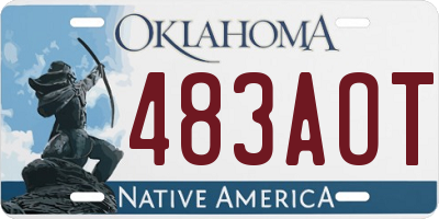 OK license plate 483AOT