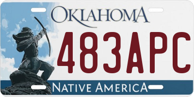 OK license plate 483APC