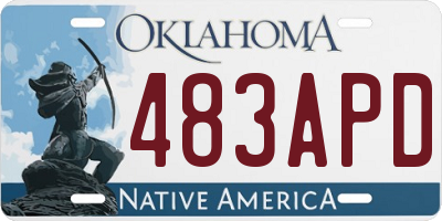 OK license plate 483APD