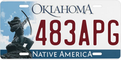OK license plate 483APG