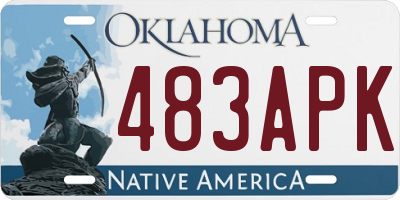 OK license plate 483APK