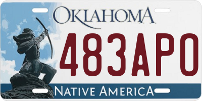 OK license plate 483APO