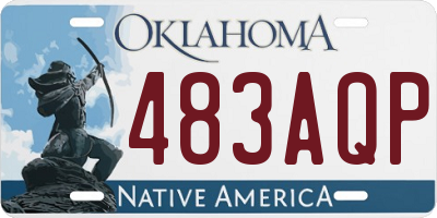 OK license plate 483AQP