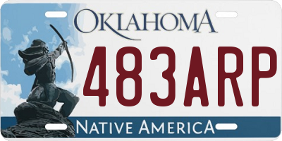 OK license plate 483ARP