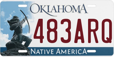 OK license plate 483ARQ