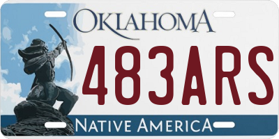 OK license plate 483ARS