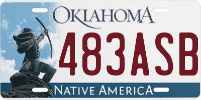 OK license plate 483ASB