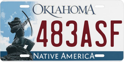 OK license plate 483ASF