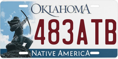OK license plate 483ATB