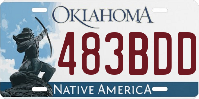 OK license plate 483BDD