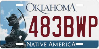 OK license plate 483BWP