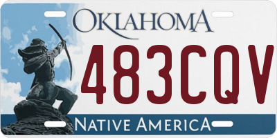 OK license plate 483CQV