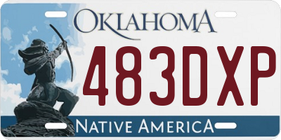 OK license plate 483DXP