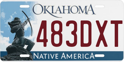 OK license plate 483DXT
