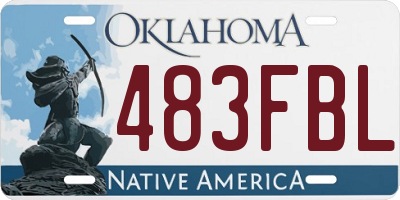 OK license plate 483FBL