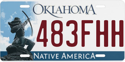 OK license plate 483FHH