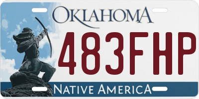 OK license plate 483FHP