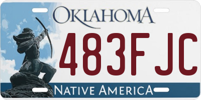 OK license plate 483FJC