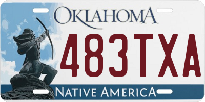 OK license plate 483TXA