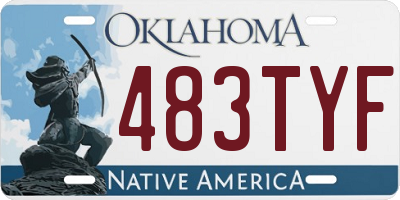OK license plate 483TYF