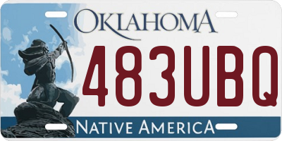 OK license plate 483UBQ