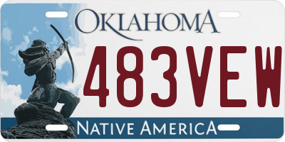 OK license plate 483VEW