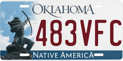 OK license plate 483VFC