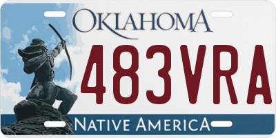 OK license plate 483VRA