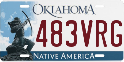OK license plate 483VRG