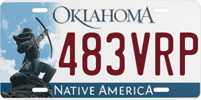 OK license plate 483VRP