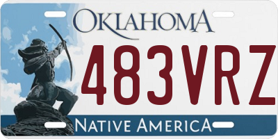 OK license plate 483VRZ