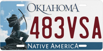 OK license plate 483VSA