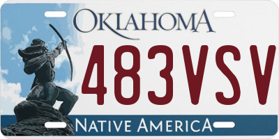 OK license plate 483VSV