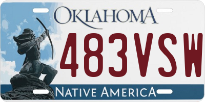 OK license plate 483VSW