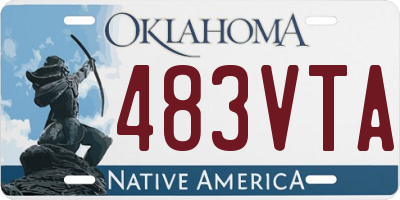 OK license plate 483VTA