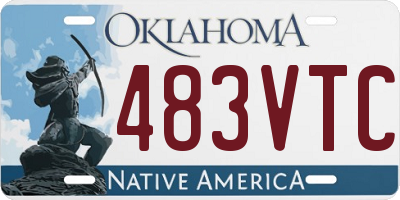 OK license plate 483VTC