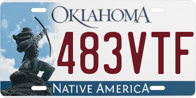 OK license plate 483VTF