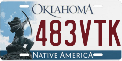 OK license plate 483VTK