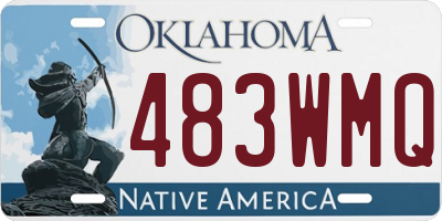 OK license plate 483WMQ