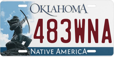 OK license plate 483WNA